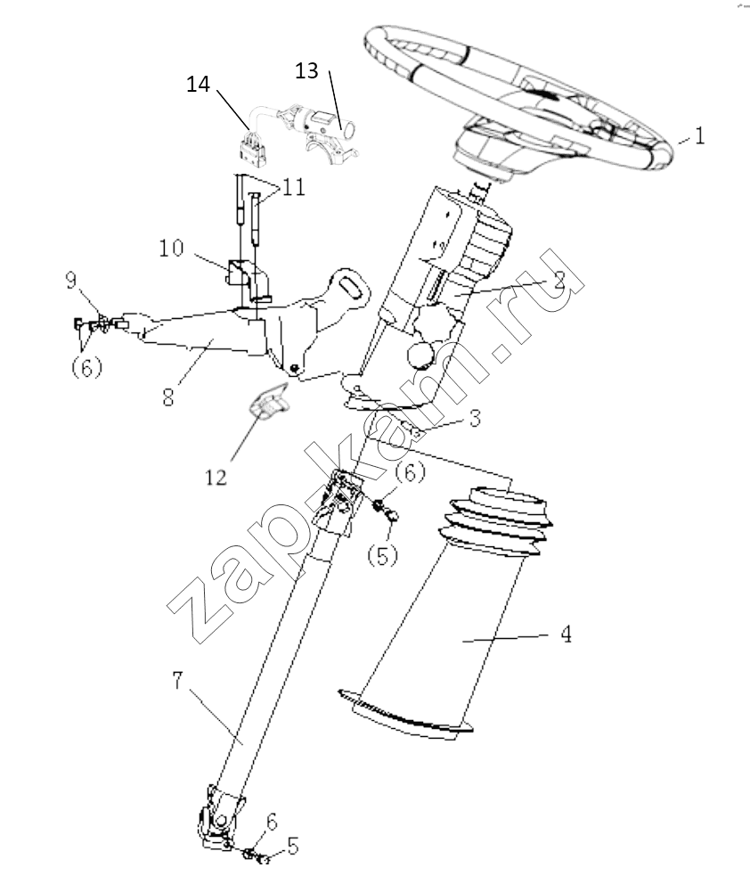 Схема/чертеж: STEERING COLUMN ADJUSTABLE / Shaanxi Shacman SX3255DR385
