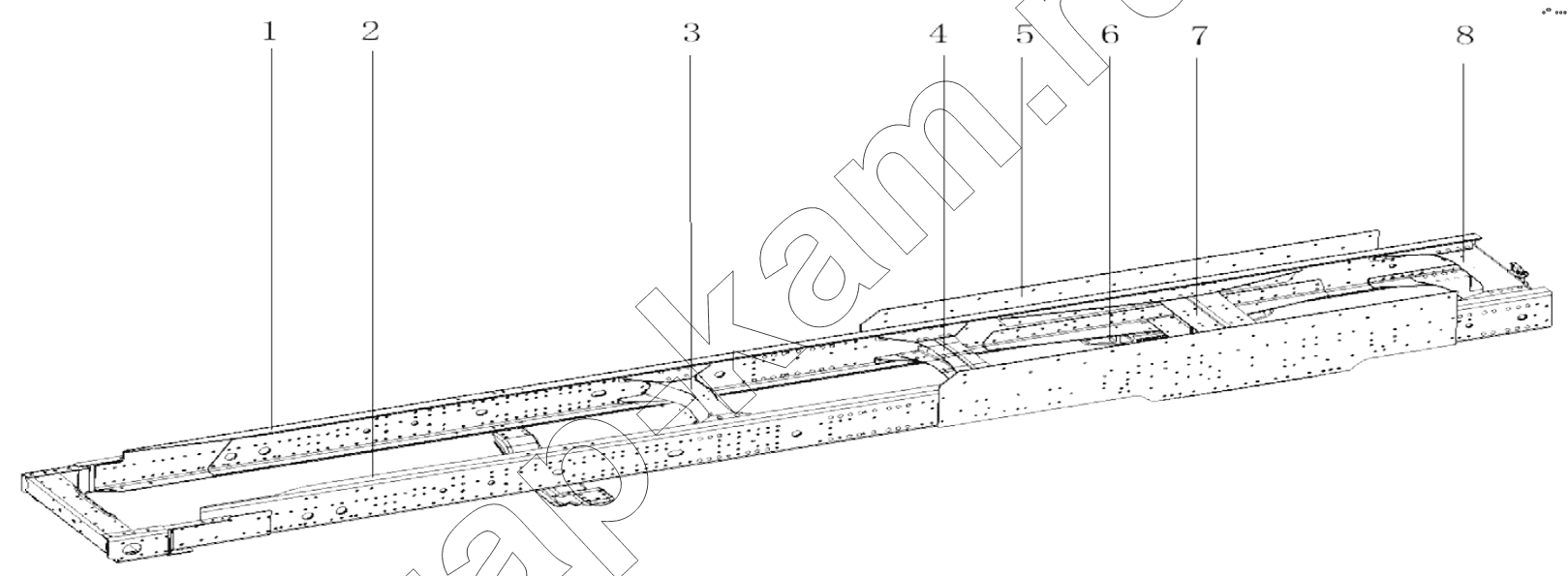 Схема/чертеж: FRAM ASSY / Shaanxi Shacman SX3255DR385