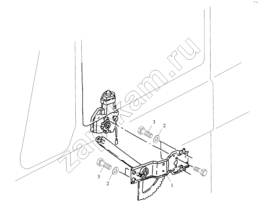 Схема/чертеж: DOOR WINDOW LIFTER LEFT OPERATED / Shaanxi Shacman SX3255DR385
