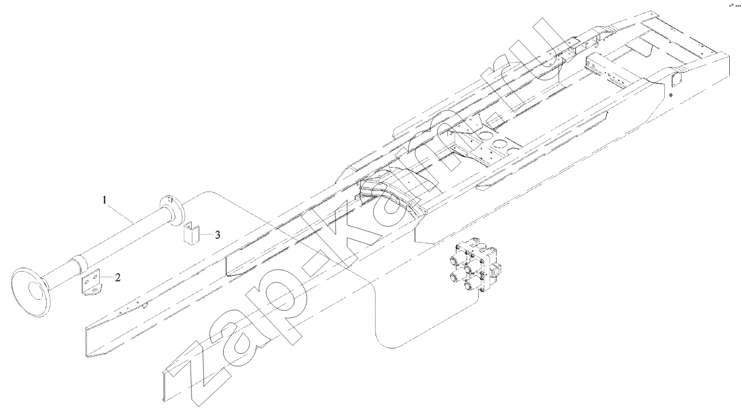 Схема/чертеж: PNEUMATIC HORN / Shaanxi Shacman SX3255DR385