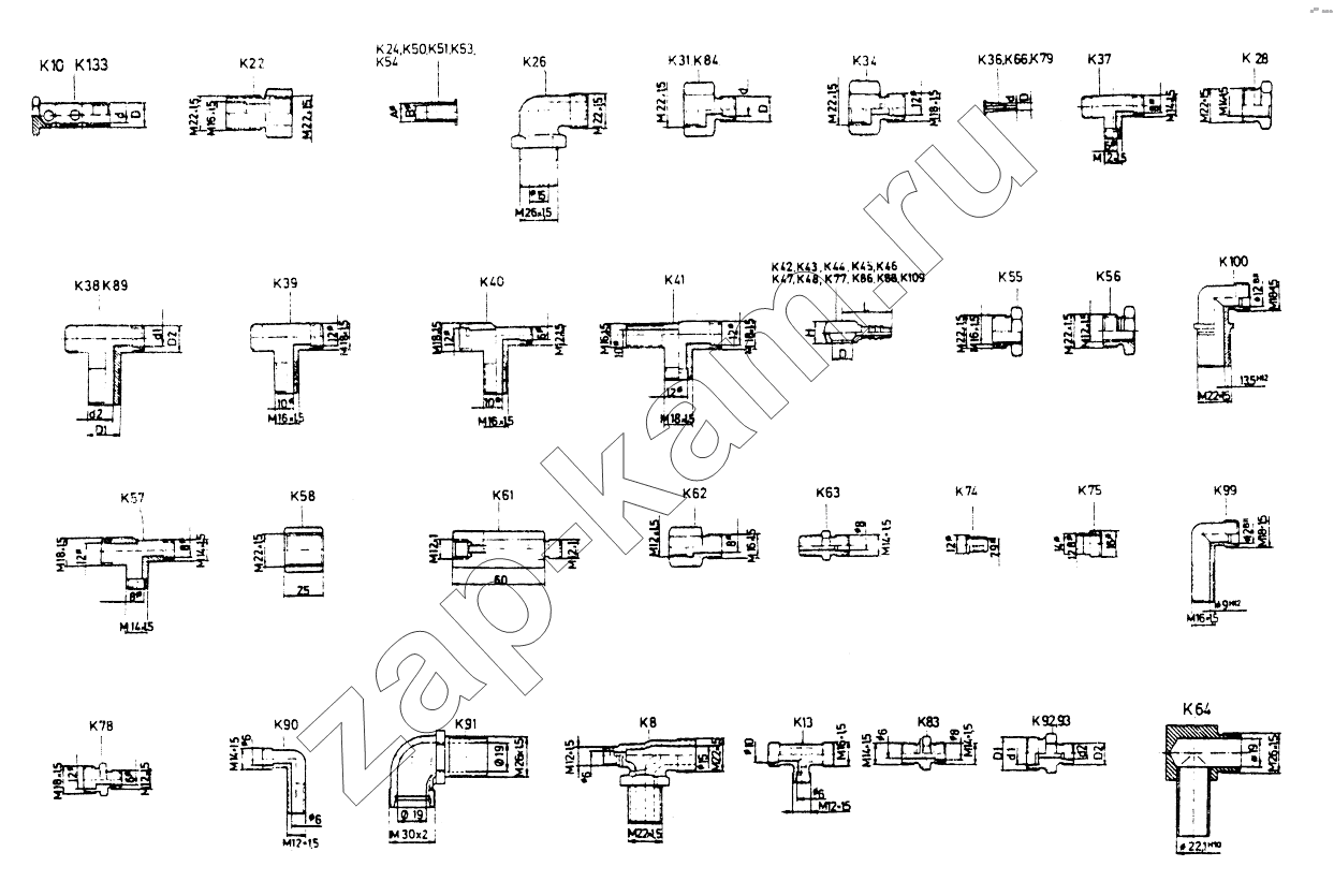 Схема/чертеж: LINE AND NIPPLE JOINT / Shaanxi Shacman SX3255DR385