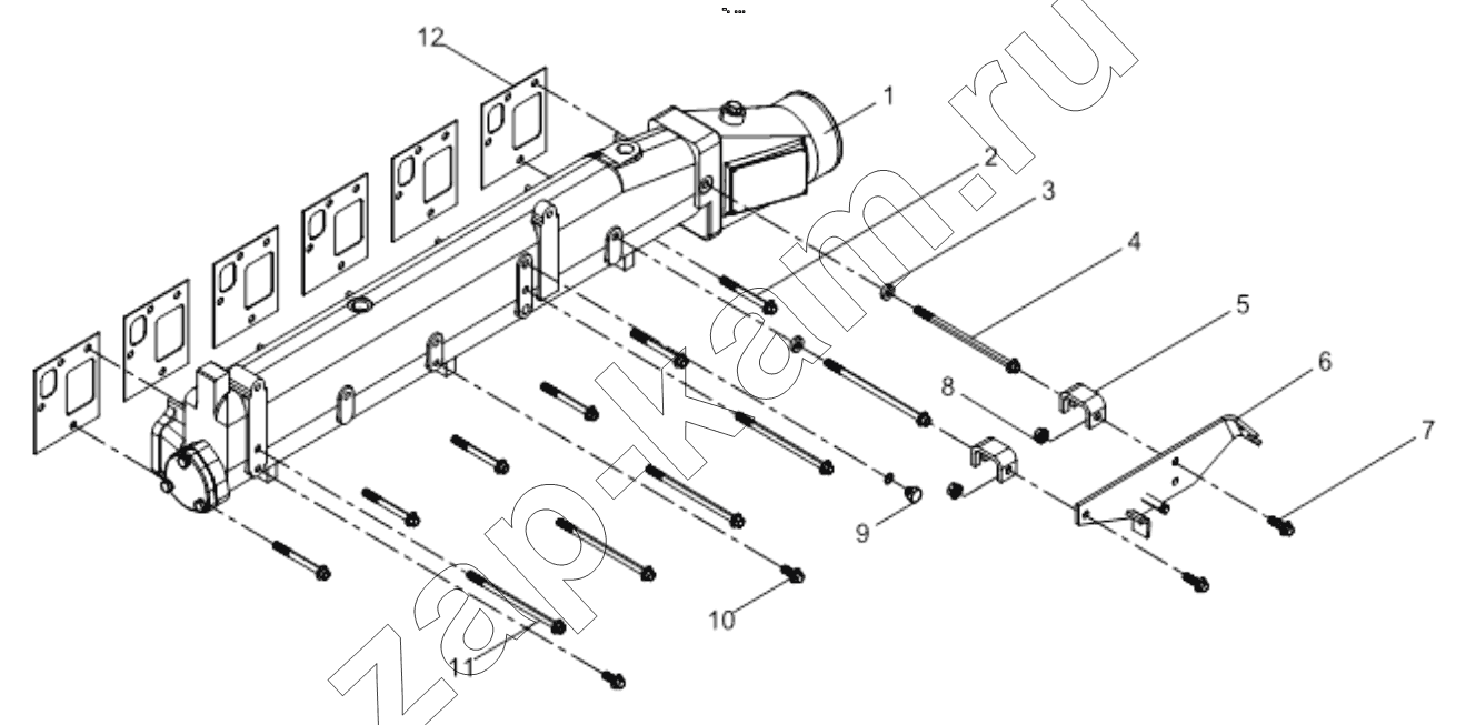 Схема/чертеж: INTAKE MANIFOLD GROUP / Shaanxi Shacman F2000
