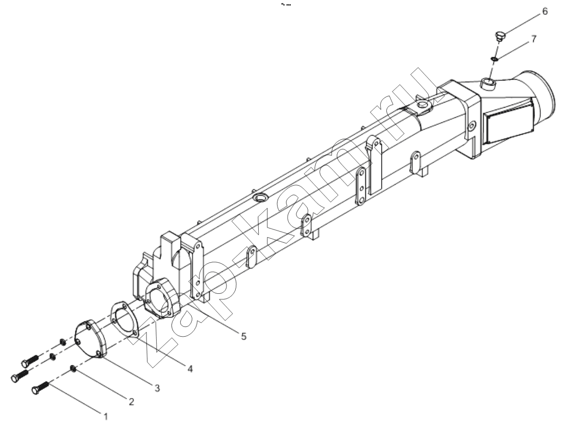 Схема/чертеж: AIR INLET PIPE ASSEMBLY / Shaanxi Shacman F2000