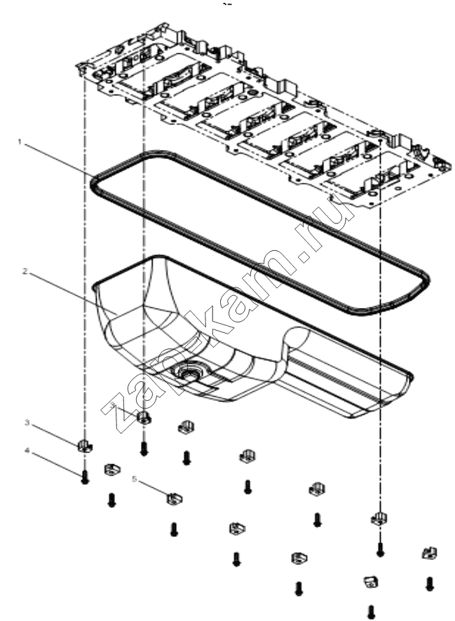 Схема/чертеж: OIL PAN / Shaanxi Shacman F3000