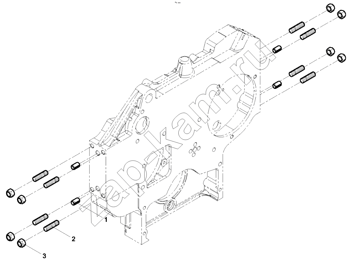Схема/чертеж: ENGINE BRACKET GROUP / Shaanxi Shacman F2000