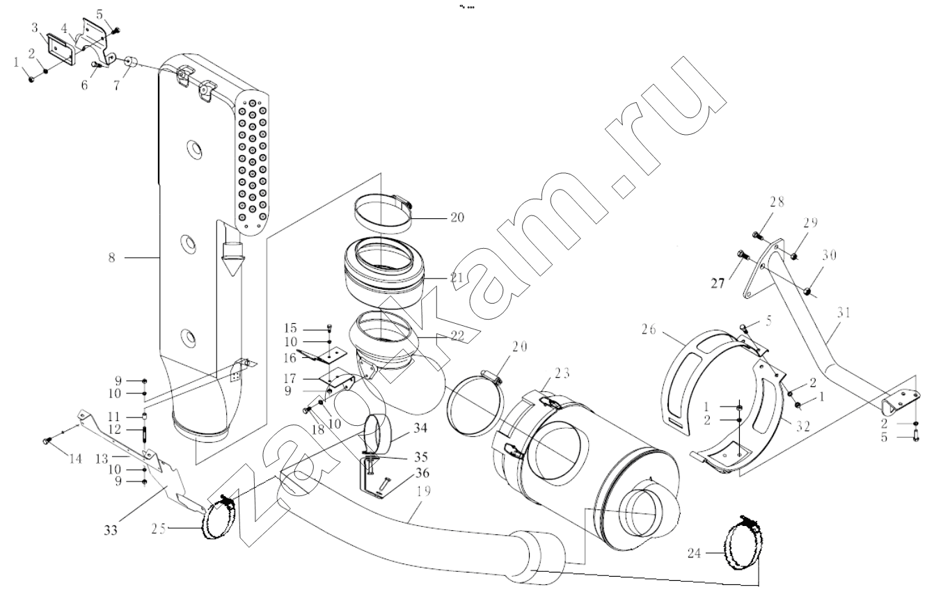 Схема/чертеж: AIR CLEANING DEVICE (F2000/UNIVERSAL) / Shaanxi Shacman F2000