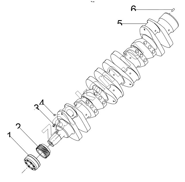 Схема/чертеж: A COMBINED CRANKSHAFT GRP100020314 / Shaanxi Shacman F3000