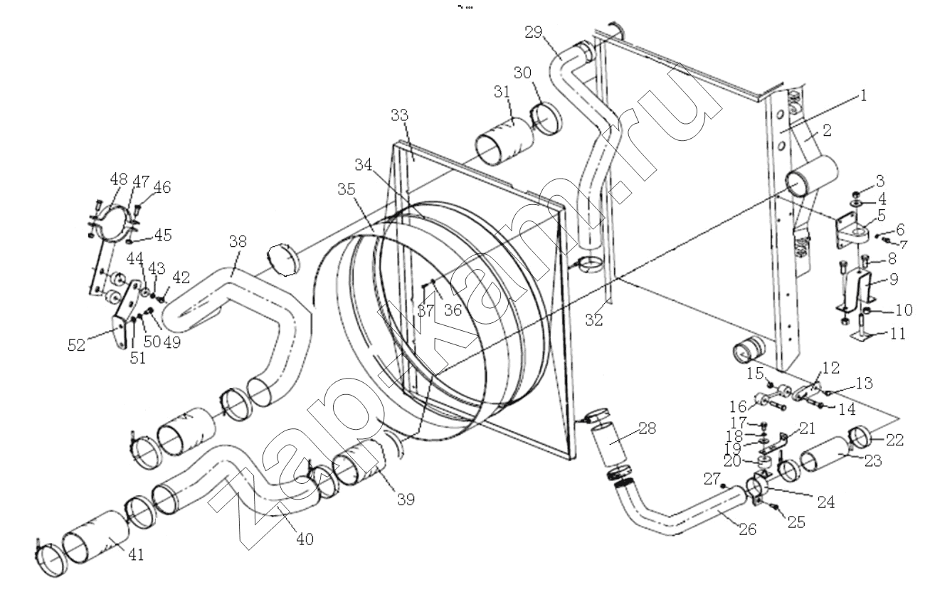 Схема/чертеж: COOLER SYSTEM (F2000) / Shaanxi Shacman F2000