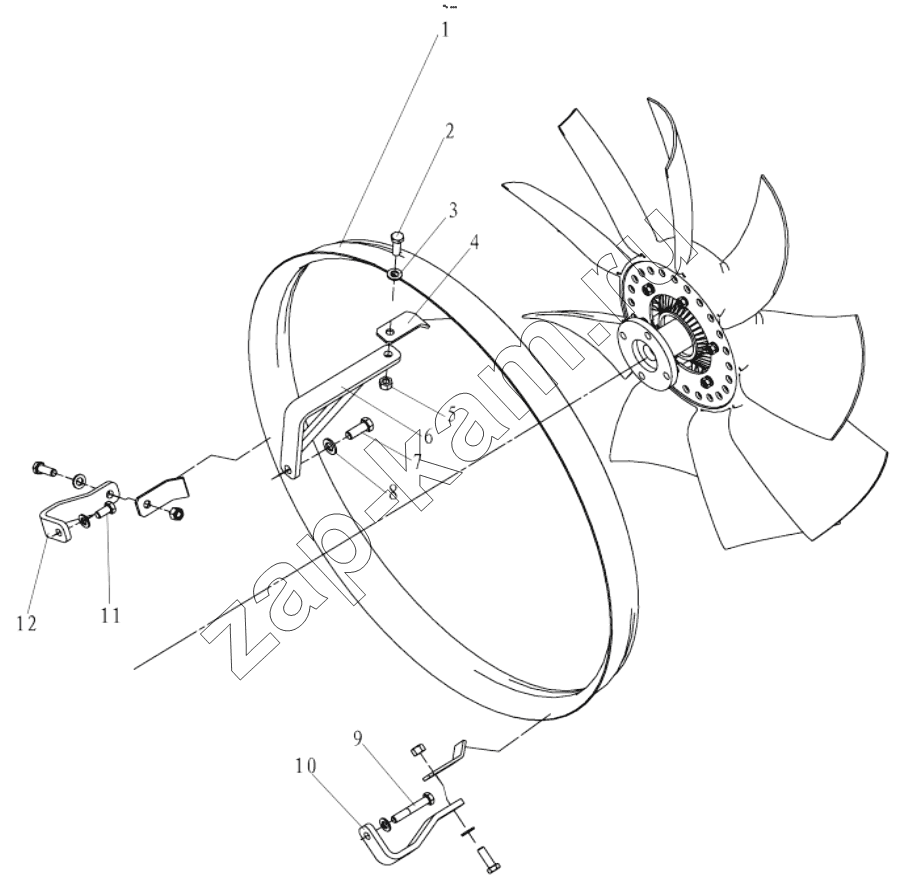 Схема/чертеж: WIND RETAINING RING SYSTEM / Shaanxi Shacman F2000
