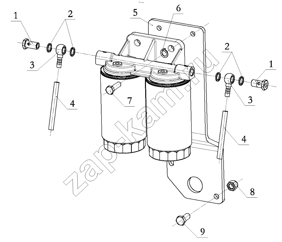 Схема/чертеж: FUEL TANK ASSEMBLY (EGR) / Shaanxi Shacman F3000