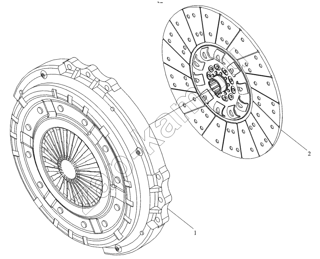 Схема/чертеж: Ф430 PUSH DIAPHRAGM CLUTCH / Shaanxi Shacman F2000