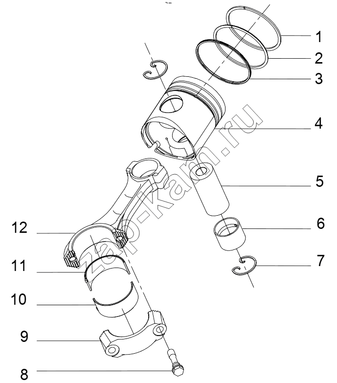 Схема/чертеж: CONNECTOR AND PISTON GRP100030003 / Shaanxi Shacman F2000