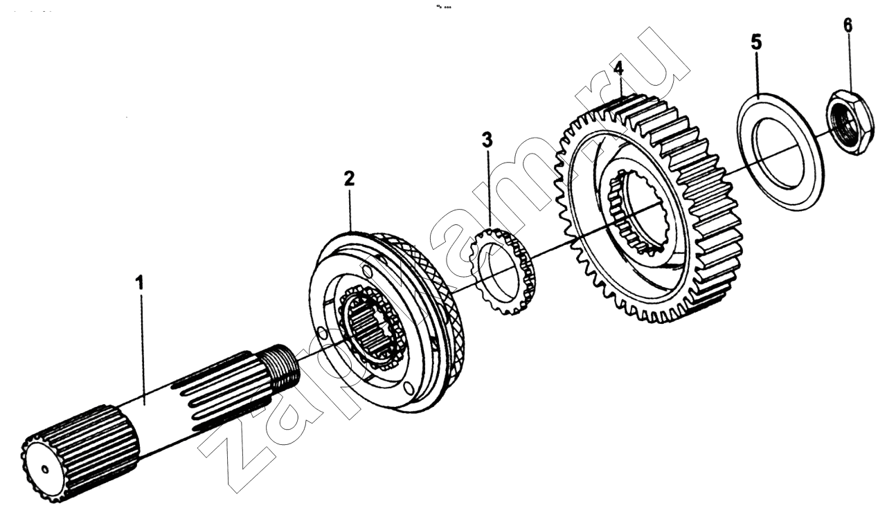Схема/чертеж: OUTPUT SHAFT ASSEMBLY (FAST 12JS180TA) / Shaanxi Shacman F3000