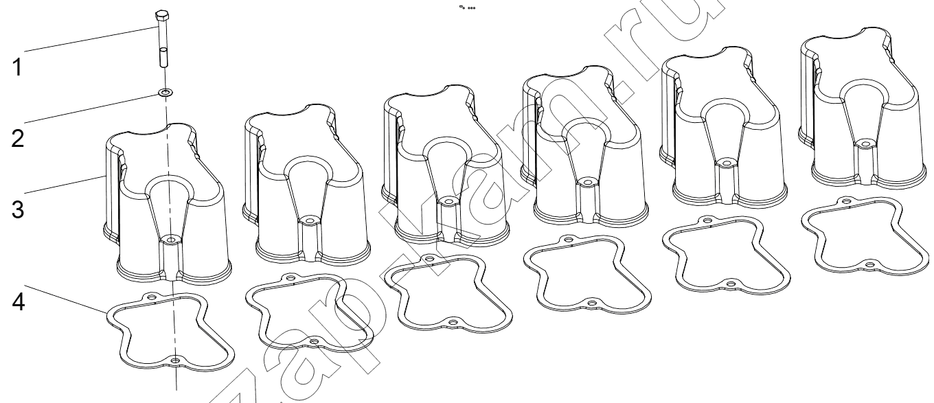 Схема/чертеж: CYLINDER HEAD COVER GRP100040074 / Shaanxi Shacman F3000