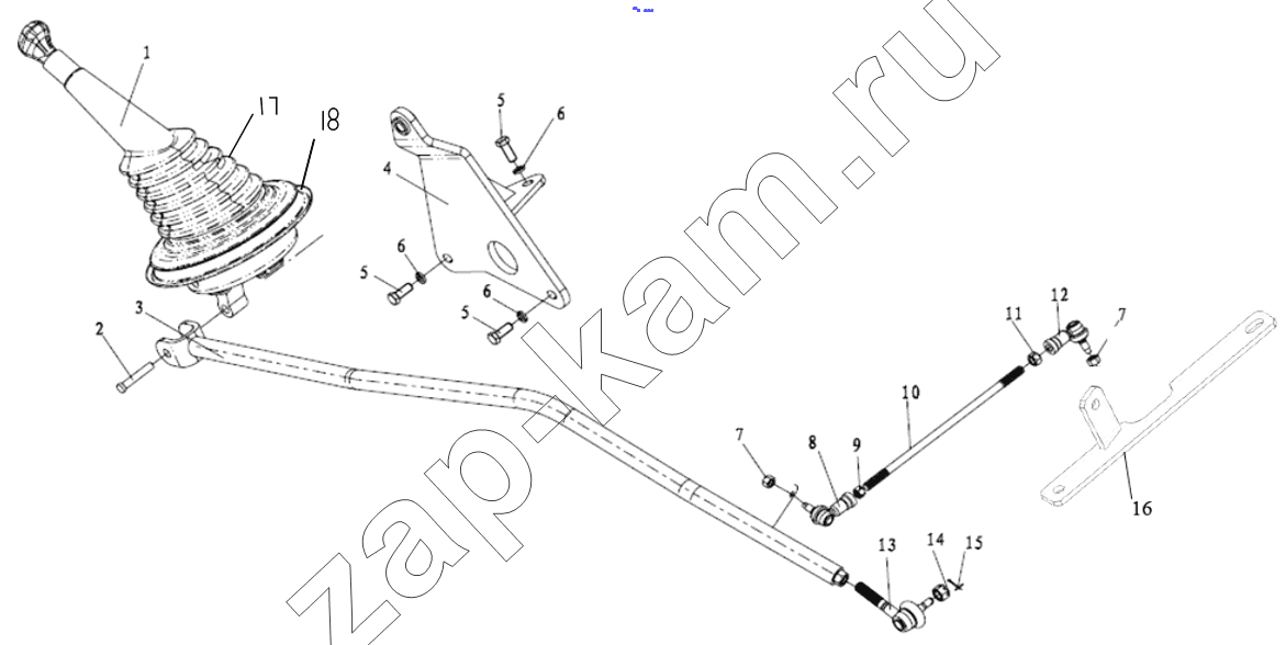 Схема/чертеж: SHIFTING DEVECE / Shaanxi Shacman F3000