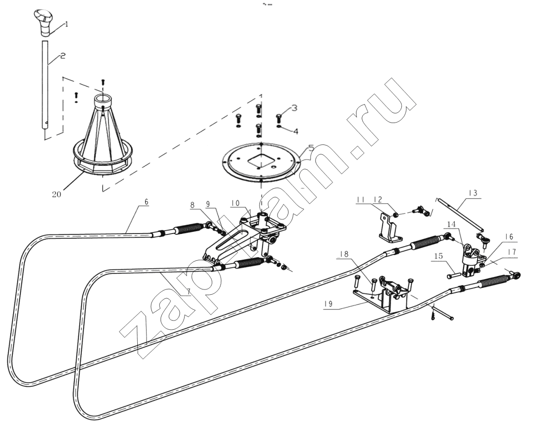 Схема/чертеж: SHIFTING DEVECE417036 / Shaanxi Shacman F3000