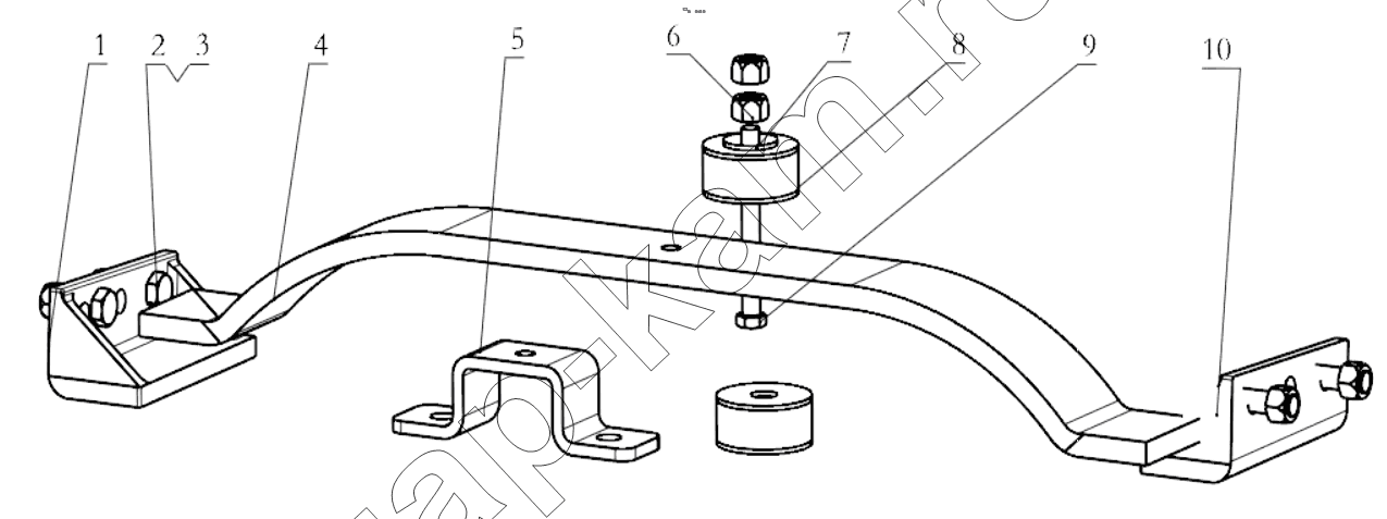 Схема/чертеж: 200T GEAR BOX SUPPORT / Shaanxi Shacman F2000