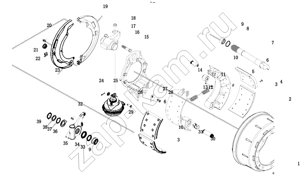 Схема/чертеж: MAN 9.5 TON STEERING SHAFT / Shaanxi Shacman F2000