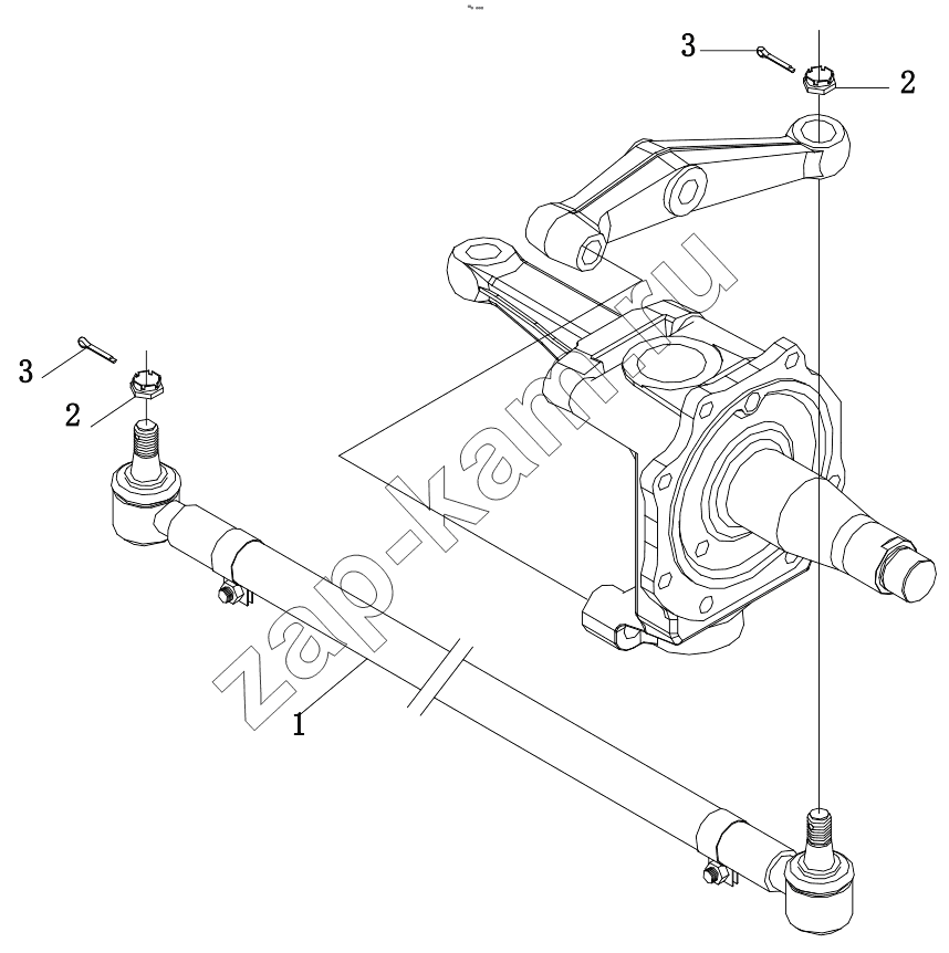 Схема/чертеж: MAN 9.5 TON STEERING SHAFT / Shaanxi Shacman F3000