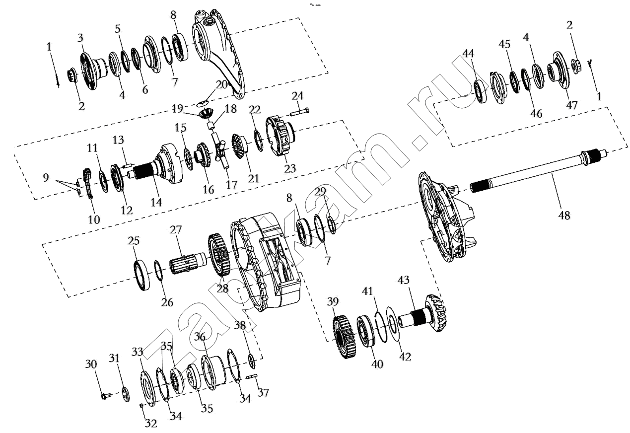 Схема/чертеж: STR MIDDLE AXLE DRIVE DEVICE II / Shaanxi Shacman F3000