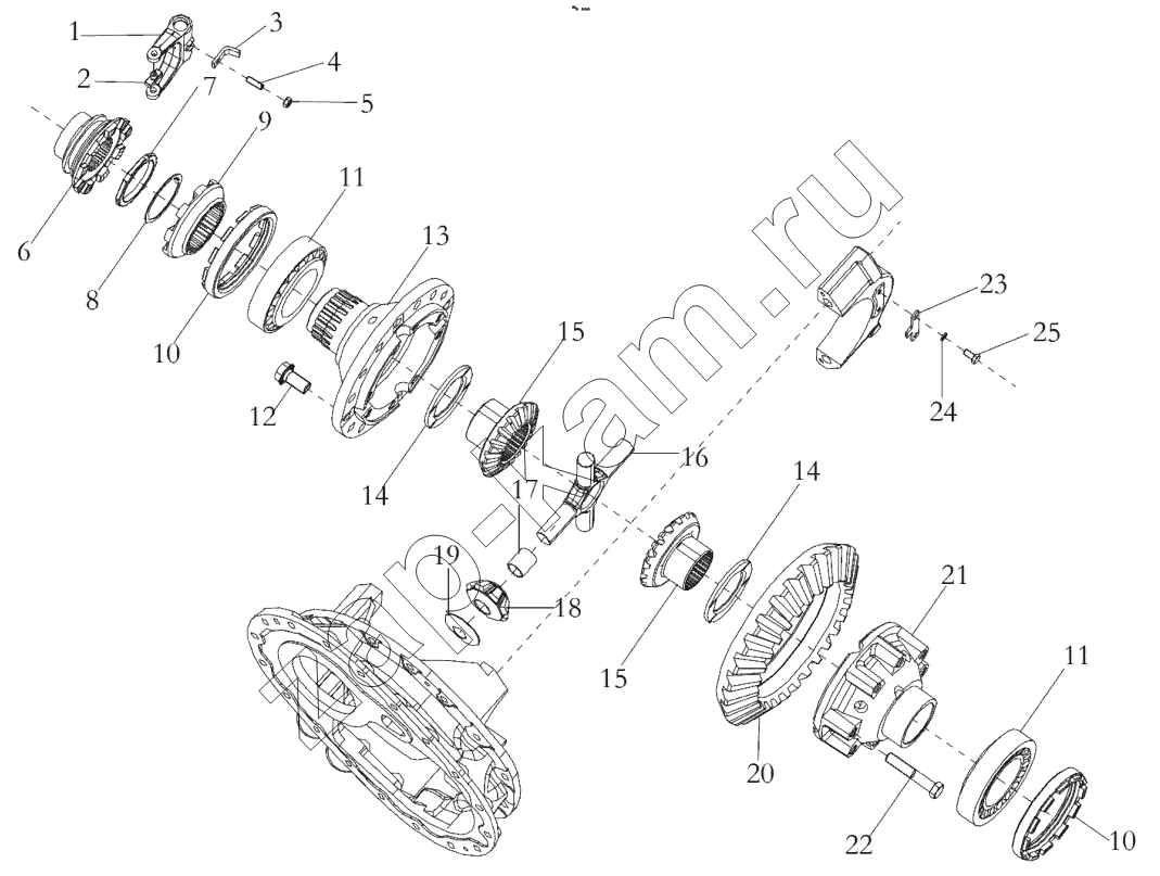Схема/чертеж: STR MIDDLE AXLE DRIVE DEVICE III / Shaanxi Shacman F3000