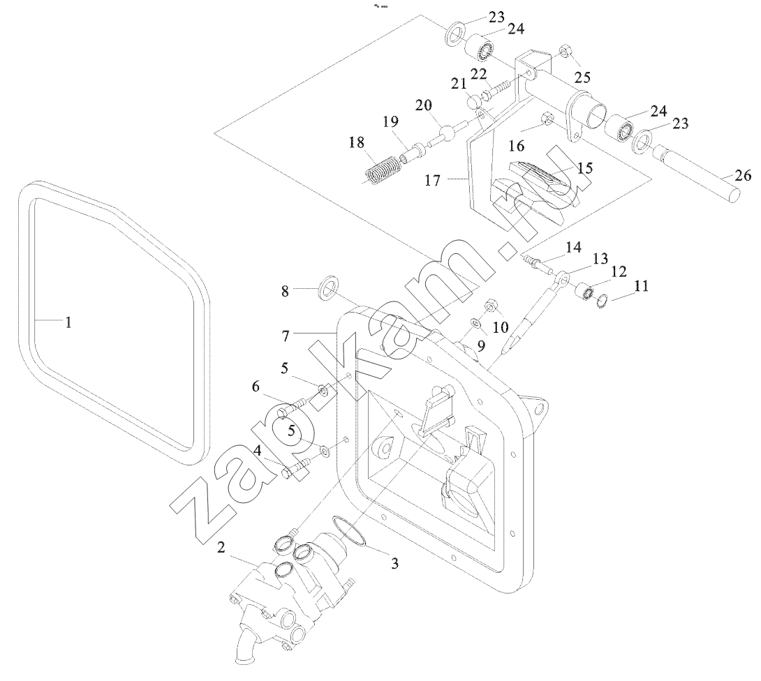 Схема/чертеж: SERVE BRAKE CONTROL DEVICE / Shaanxi Shacman F2000