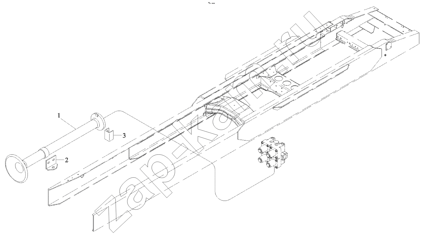 Схема/чертеж: PNEUMATIC HORN / Shaanxi Shacman F2000