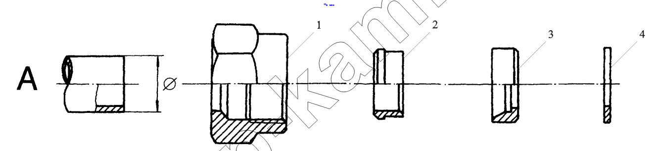 Схема/чертеж: CONNECTING PARTS,LINE & NIPPLE JOINT / Shaanxi Shacman F2000