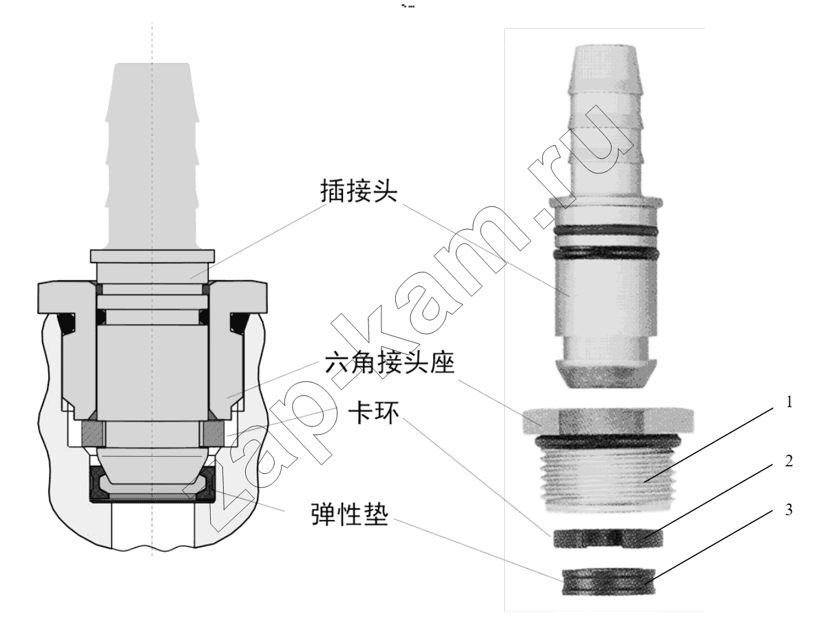 Схема/чертеж: CONNECTING PARTS, LINE & NIPPLE JOINT / Shaanxi Shacman F3000