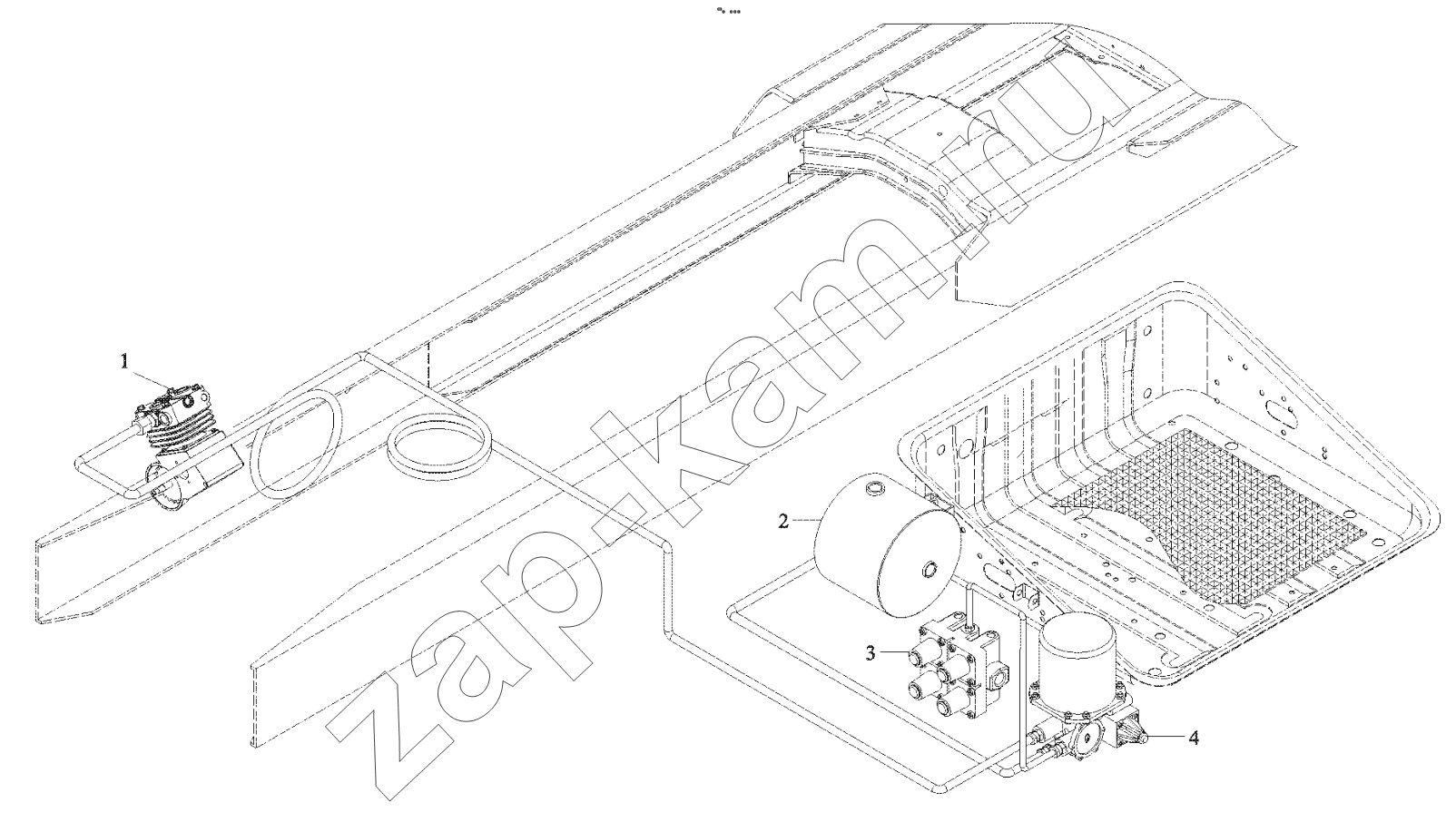 Схема/чертеж: AIR DRYER LINE / Shaanxi Shacman F3000