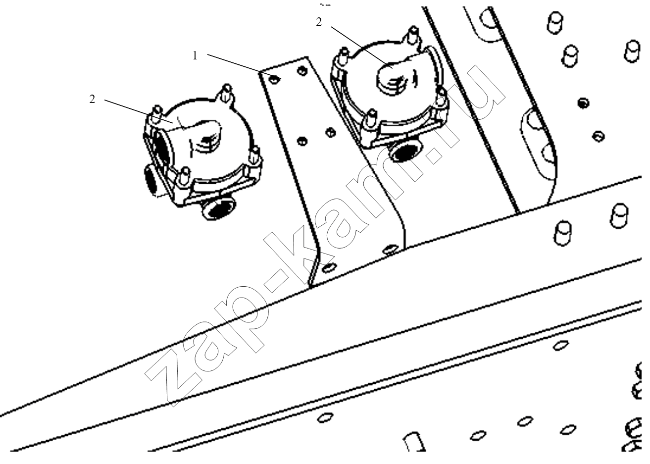 Схема/чертеж: RELAY VALVE FIXING (I) / Shaanxi Shacman F2000