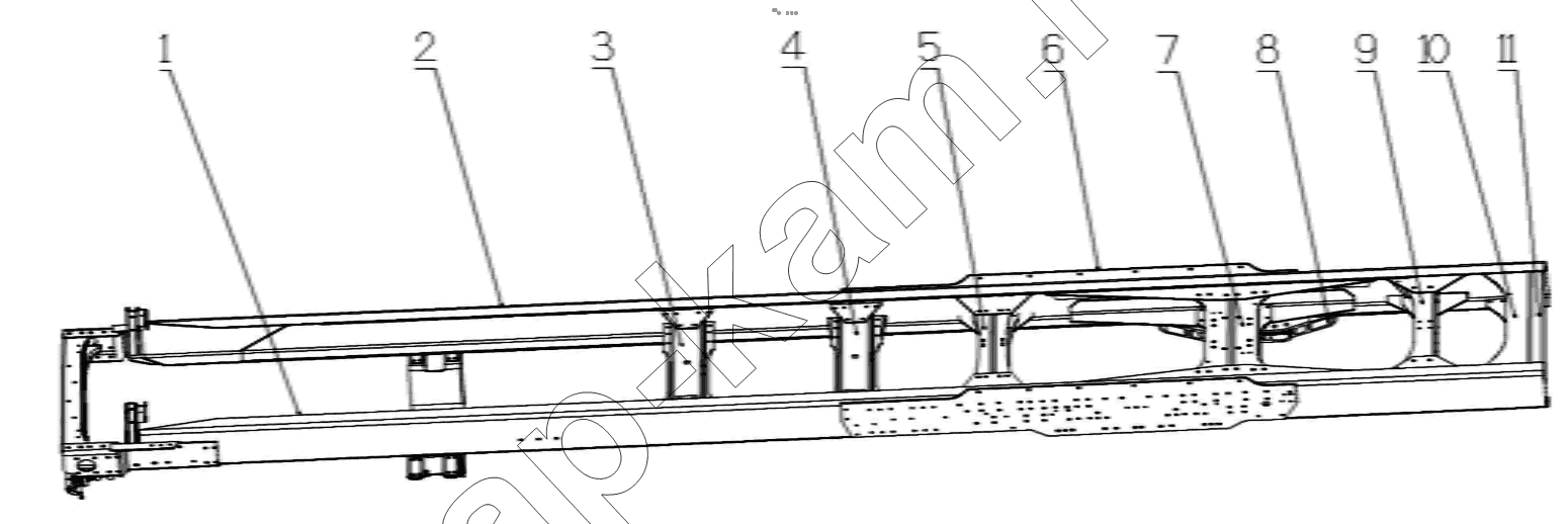 Схема/чертеж: FRAME ASSY / Shaanxi Shacman F2000