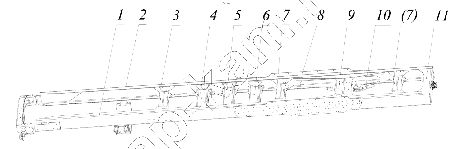 Схема/чертеж: FRAME ASSY / Shaanxi Shacman F3000