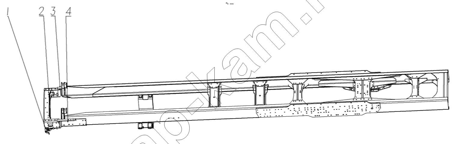 Схема/чертеж: FRAME FOREPART ACCESSORY / Shaanxi Shacman F2000