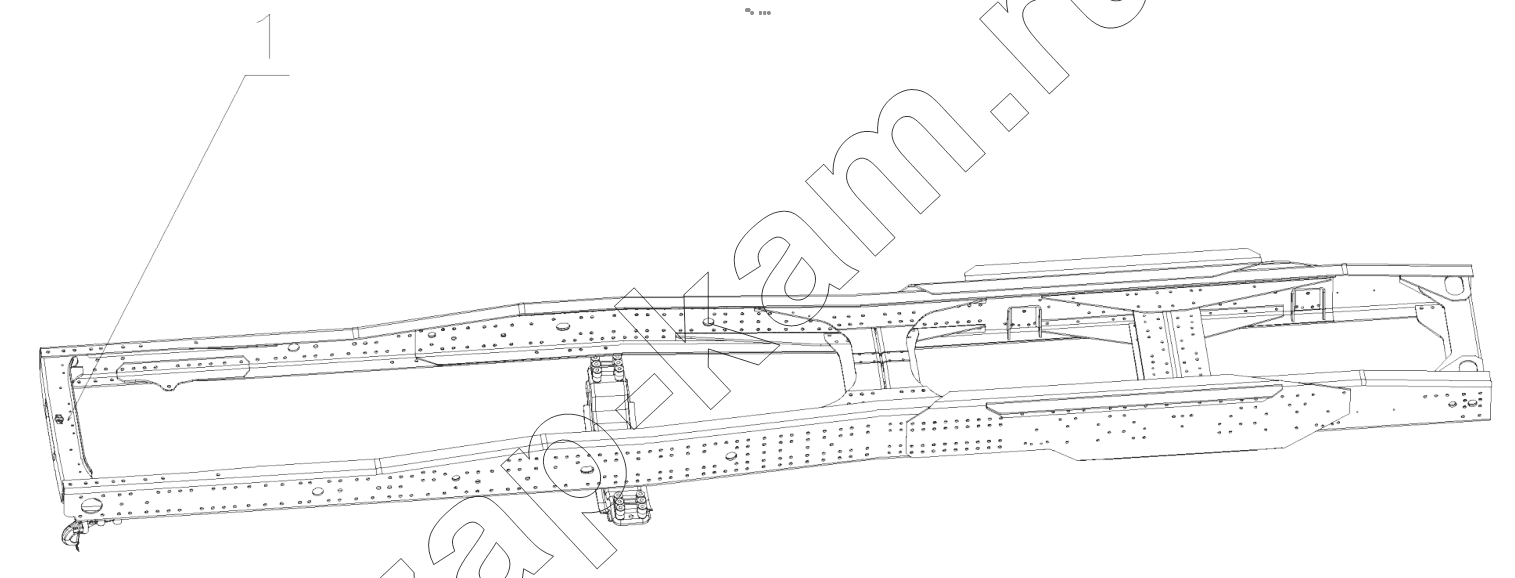 Схема/чертеж: FRAME FOREPART ACCESSORY / Shaanxi Shacman F2000
