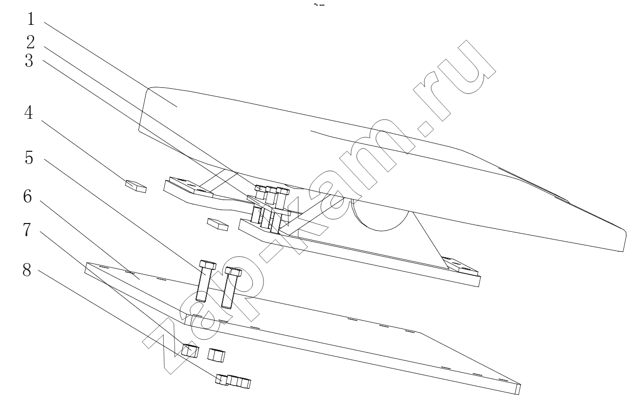 Схема/чертеж: SEMI TRAILING BASE / Shaanxi Shacman F2000