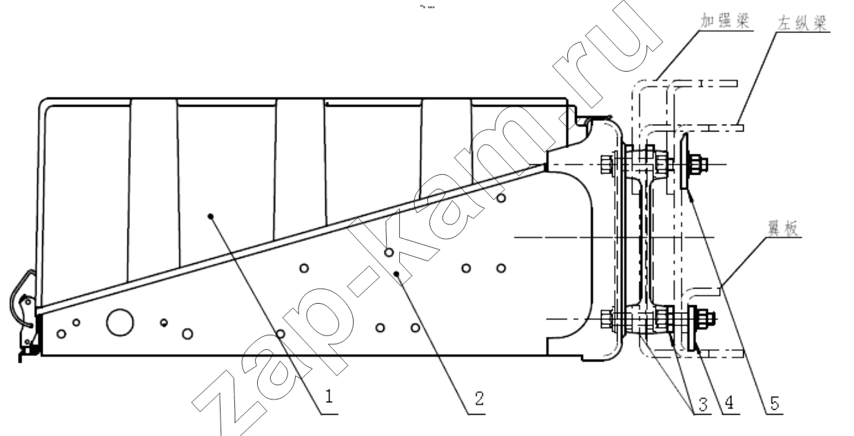 Схема/чертеж: BATTERY BOX MOUNTING / Shaanxi Shacman F2000