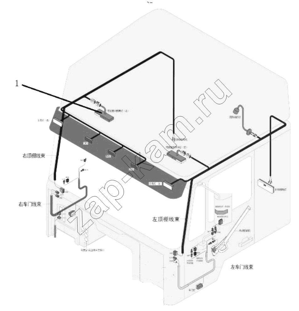 Схема/чертеж: FLOODLIGHT / Shaanxi Shacman F2000
