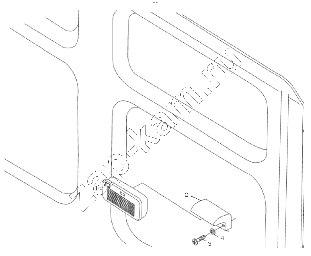 Схема/чертеж: FLOODLIGHT ON REAR PANNEL / Shaanxi Shacman F3000