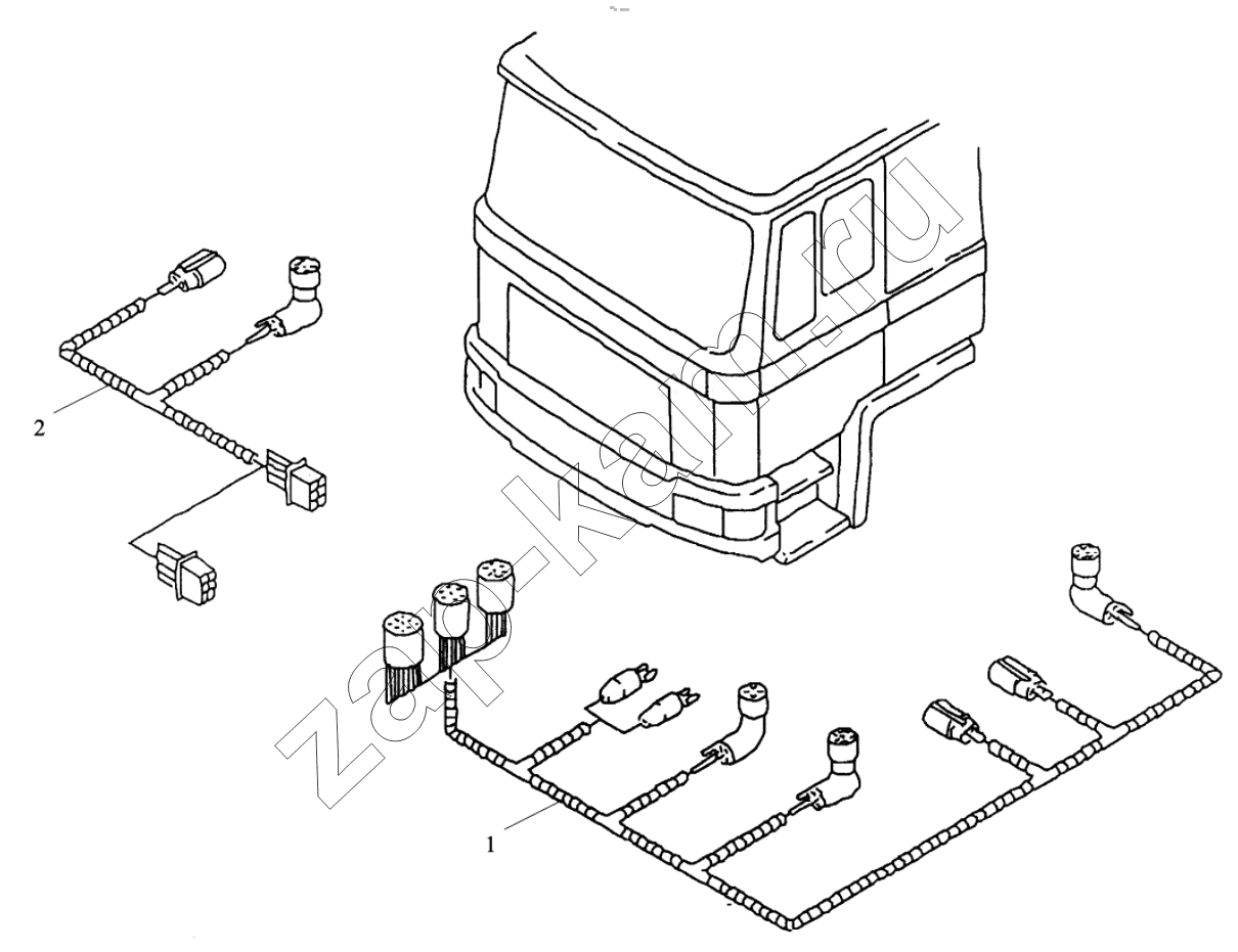 Схема/чертеж: LOOMS ON CAB OUTER / Shaanxi Shacman F3000