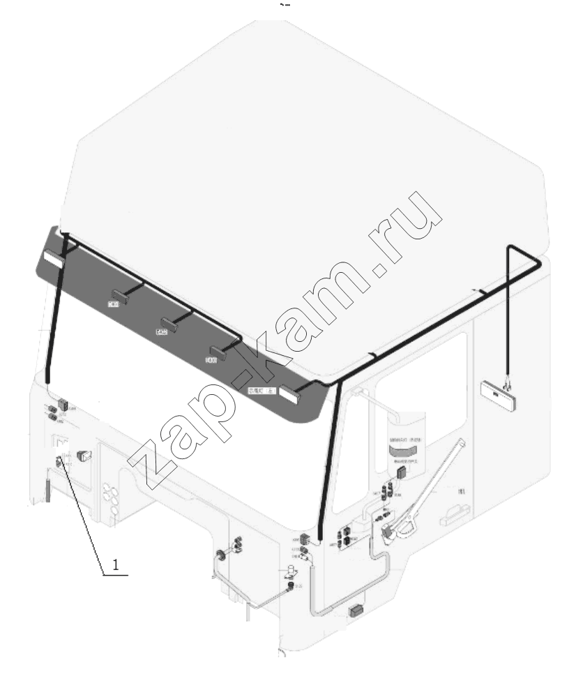 Схема/чертеж: WIRING HARNESS / Shaanxi Shacman F3000