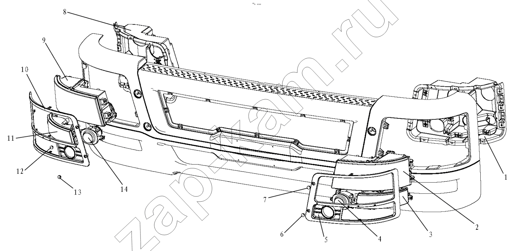 Схема/чертеж: HEADLAMPS / Shaanxi Shacman F2000