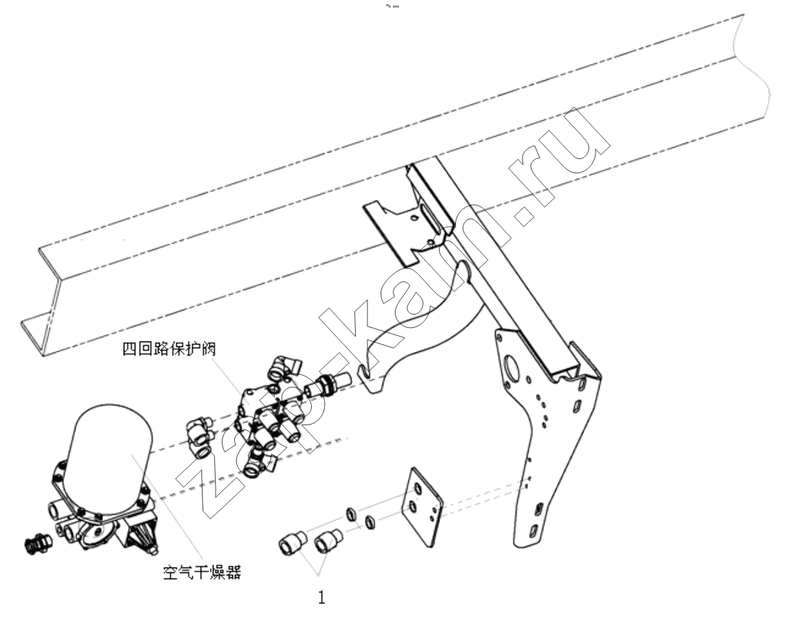 Схема/чертеж: AIR PRESSURE SENSOR / Shaanxi Shacman F2000