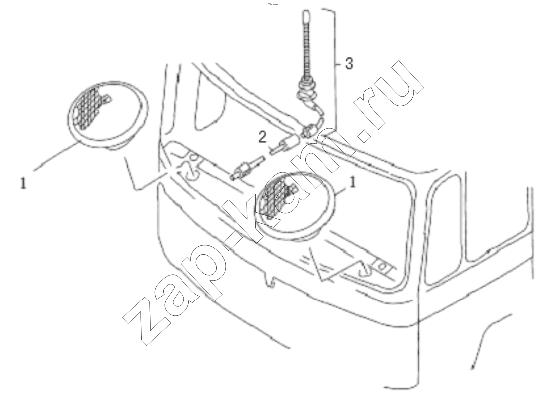 Схема/чертеж: RADIO LOUDHAILER TRANSFORMER WIRE / Shaanxi Shacman F3000