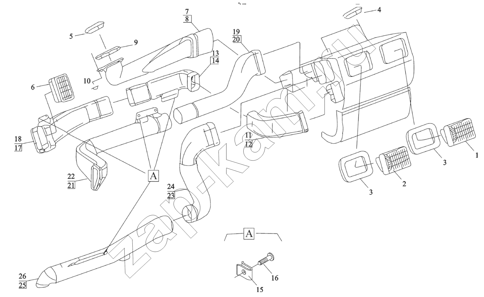 Схема/чертеж: AIR DUCT / Shaanxi Shacman F2000