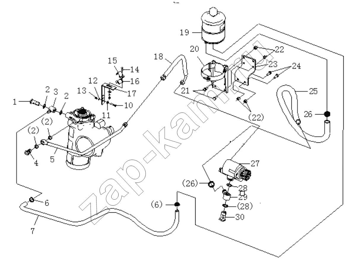 Схема/чертеж: STEERING HYDRAULIC DEVICE / Shaanxi Shacman F3000