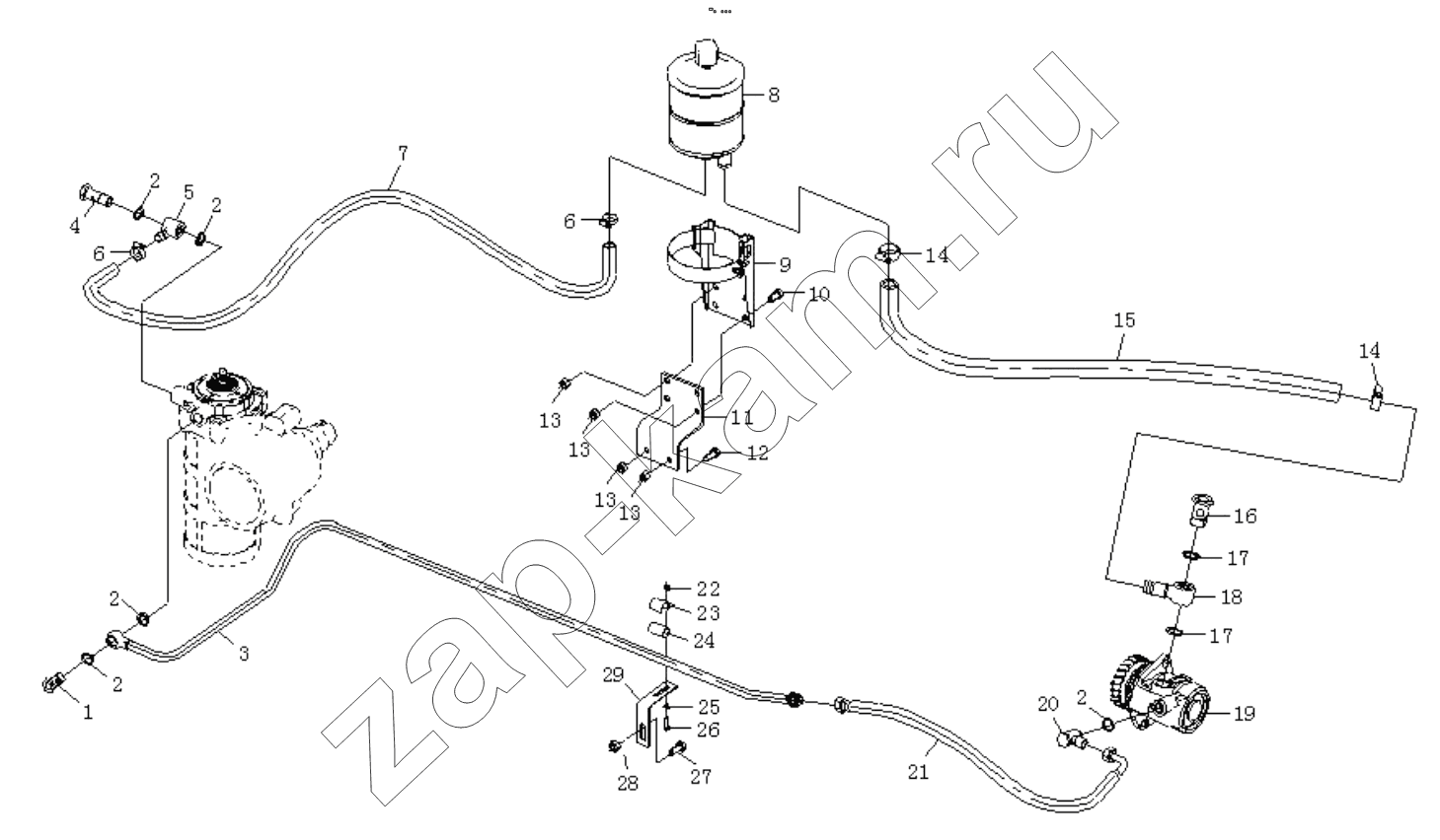 Схема/чертеж: HYDRAULIC DEVICE / Shaanxi Shacman F2000