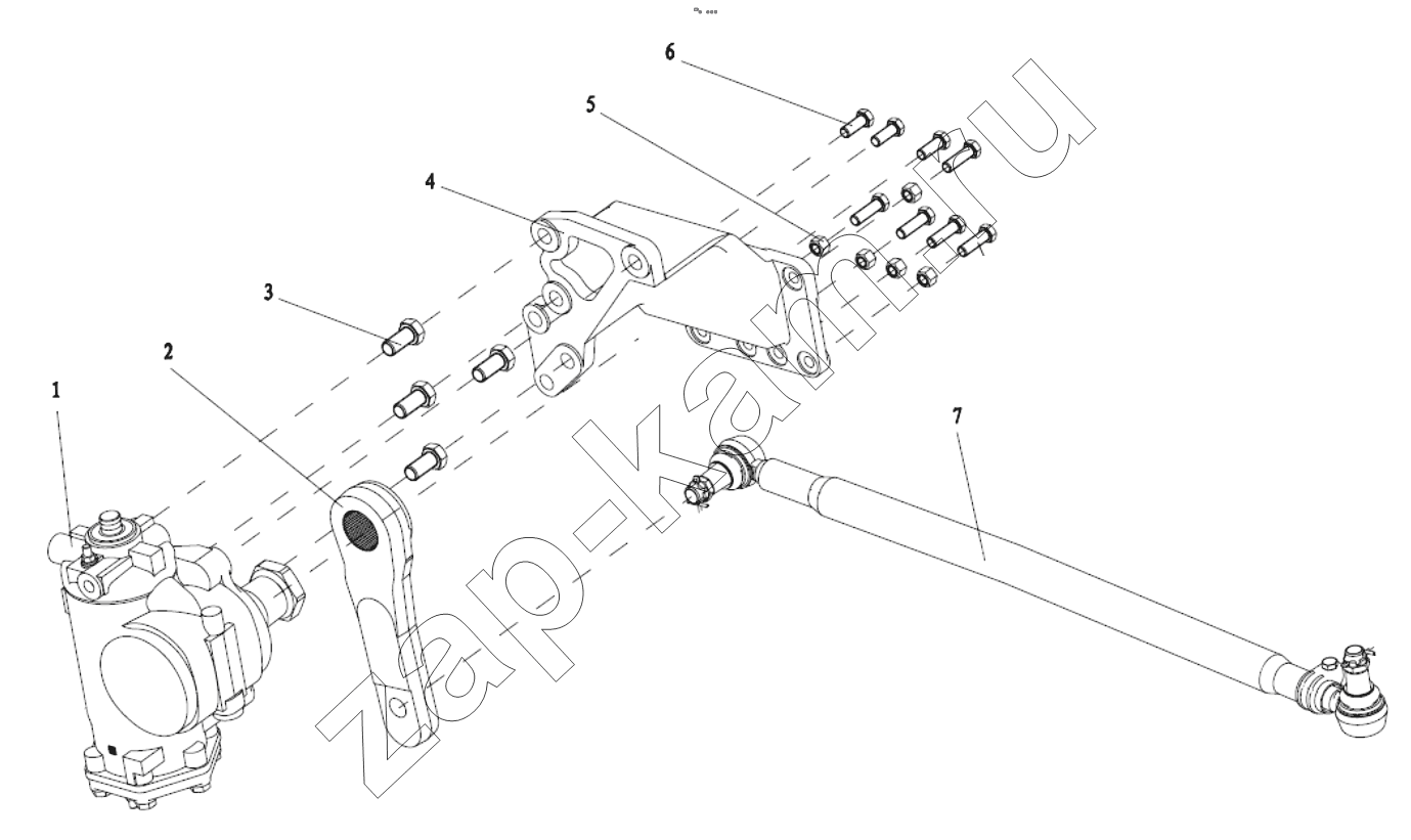 Схема/чертеж: STEERING TRANSMISSION DEVICE / Shaanxi Shacman F3000