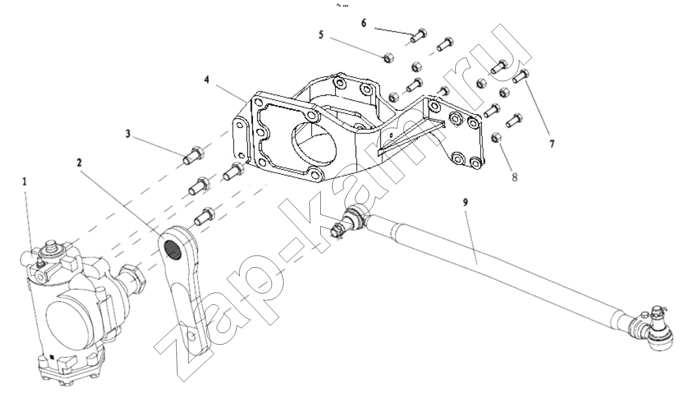 Схема/чертеж: STEERING TRANSMISSION DEVICE / Shaanxi Shacman F3000