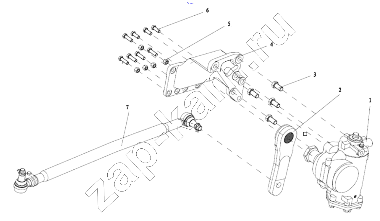 Схема/чертеж: STEERING TRANSMISSION DEVICE / Shaanxi Shacman F3000